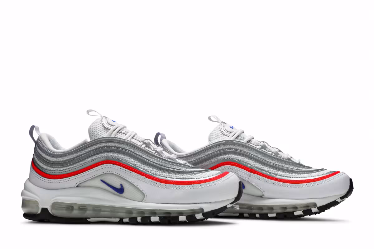 Nike Women's Air Max 97 Essential Flash Crimson Silver, view 9