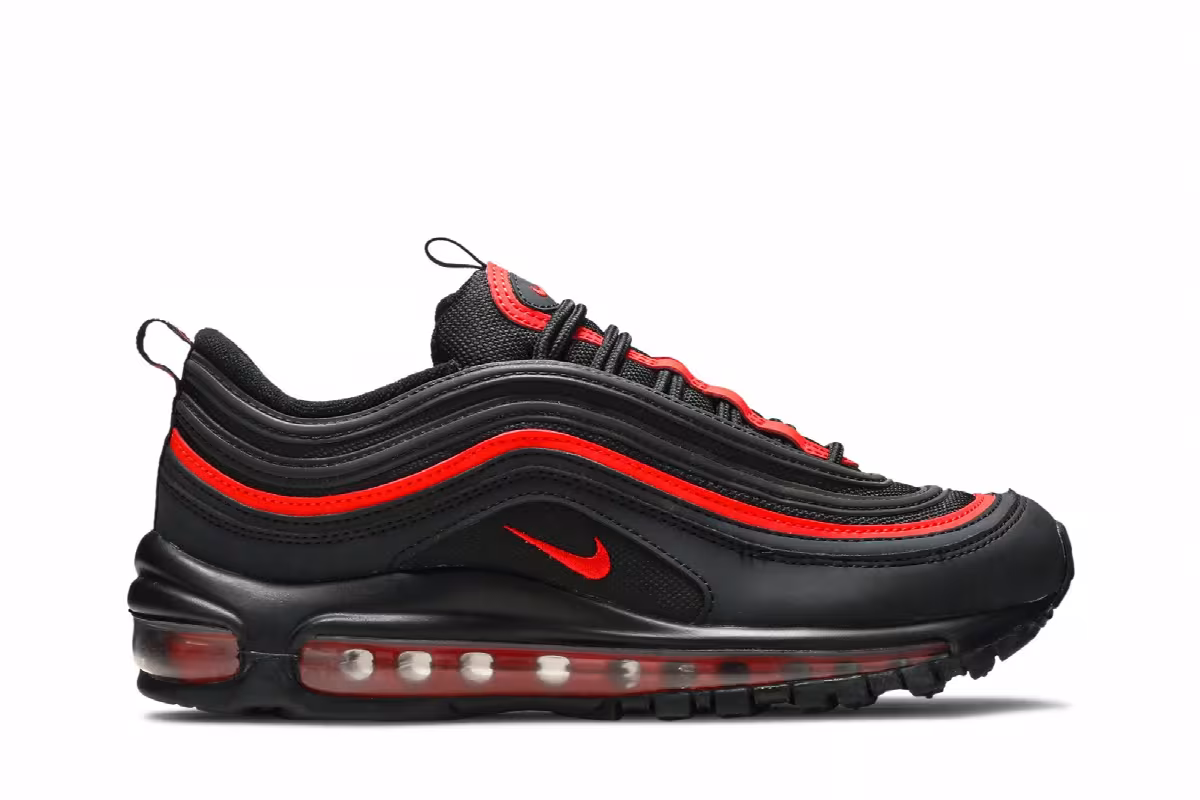 Nike Air Max 97 GS Black Chile Red, view 2