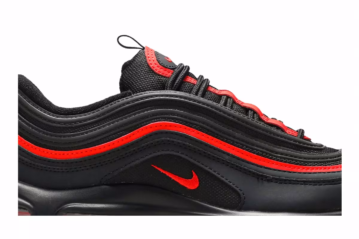 Nike Air Max 97 GS Black Chile Red, view 3