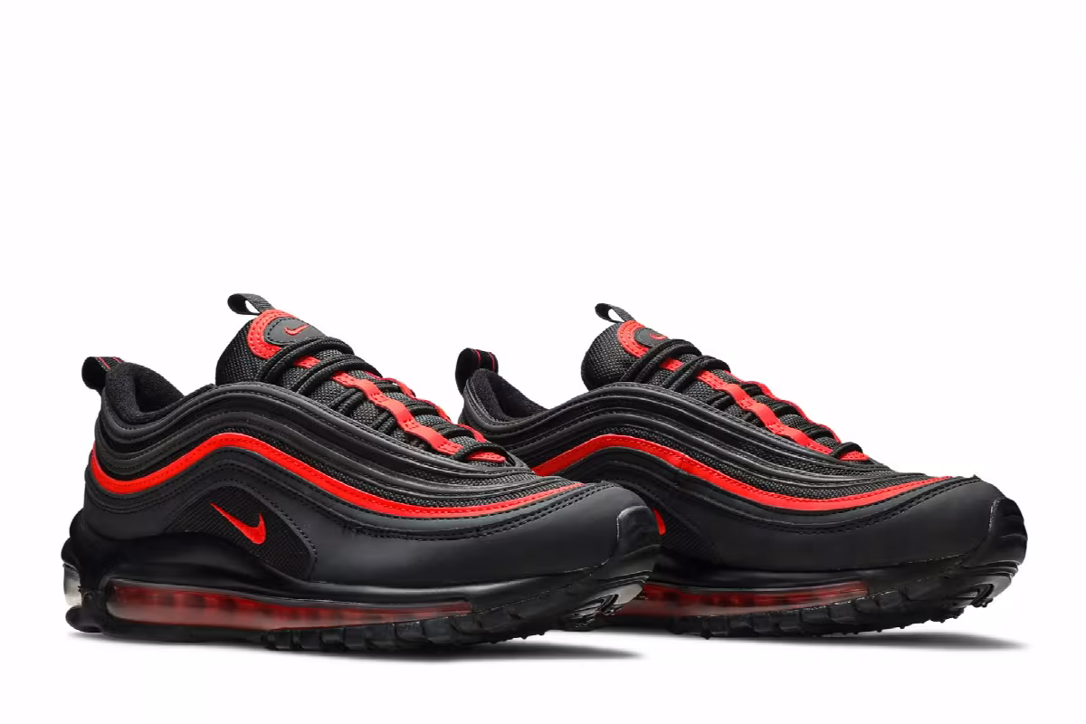 Nike Air Max 97 GS Black Chile Red, view 9