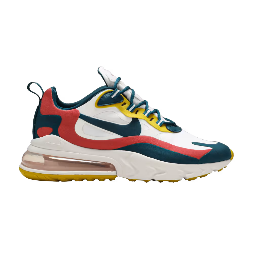Nike Air Max 270 React White Turquoise Yellow