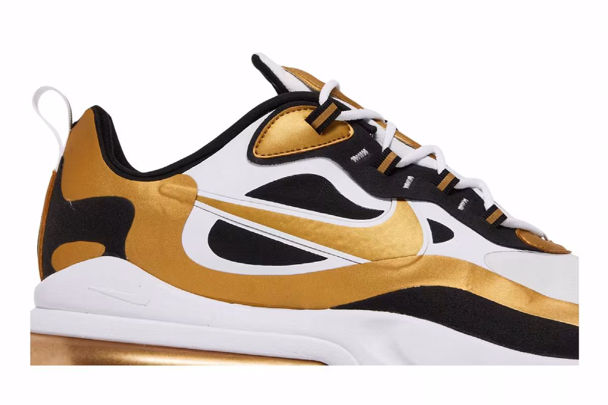 Nike Air Max 270 React Metallic Gold, view 3
