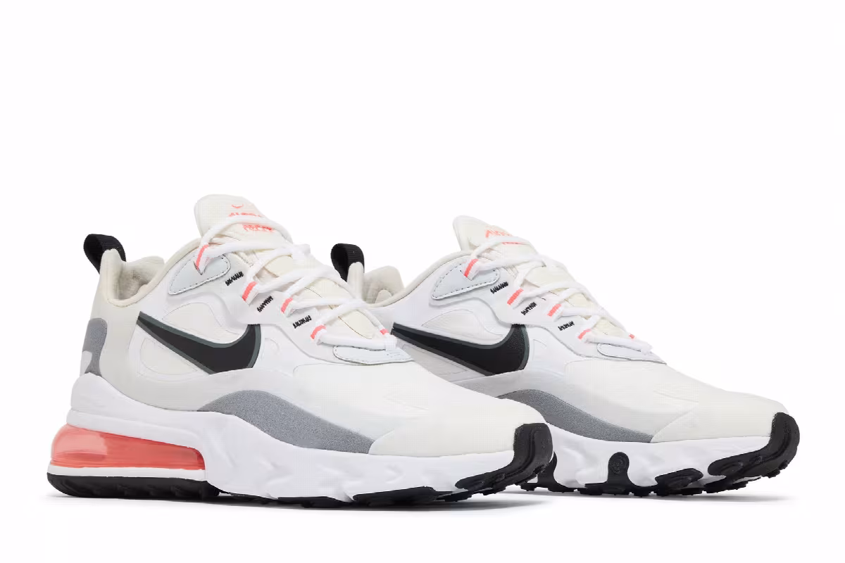 Nike Air Max 270 React White Crimson Black, view 9