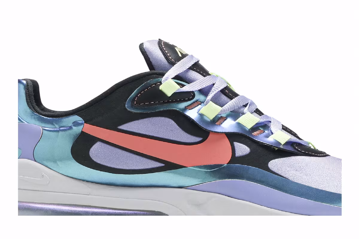 Nike Women's Air Max 270 React Light Thistle Sunblush, view 3