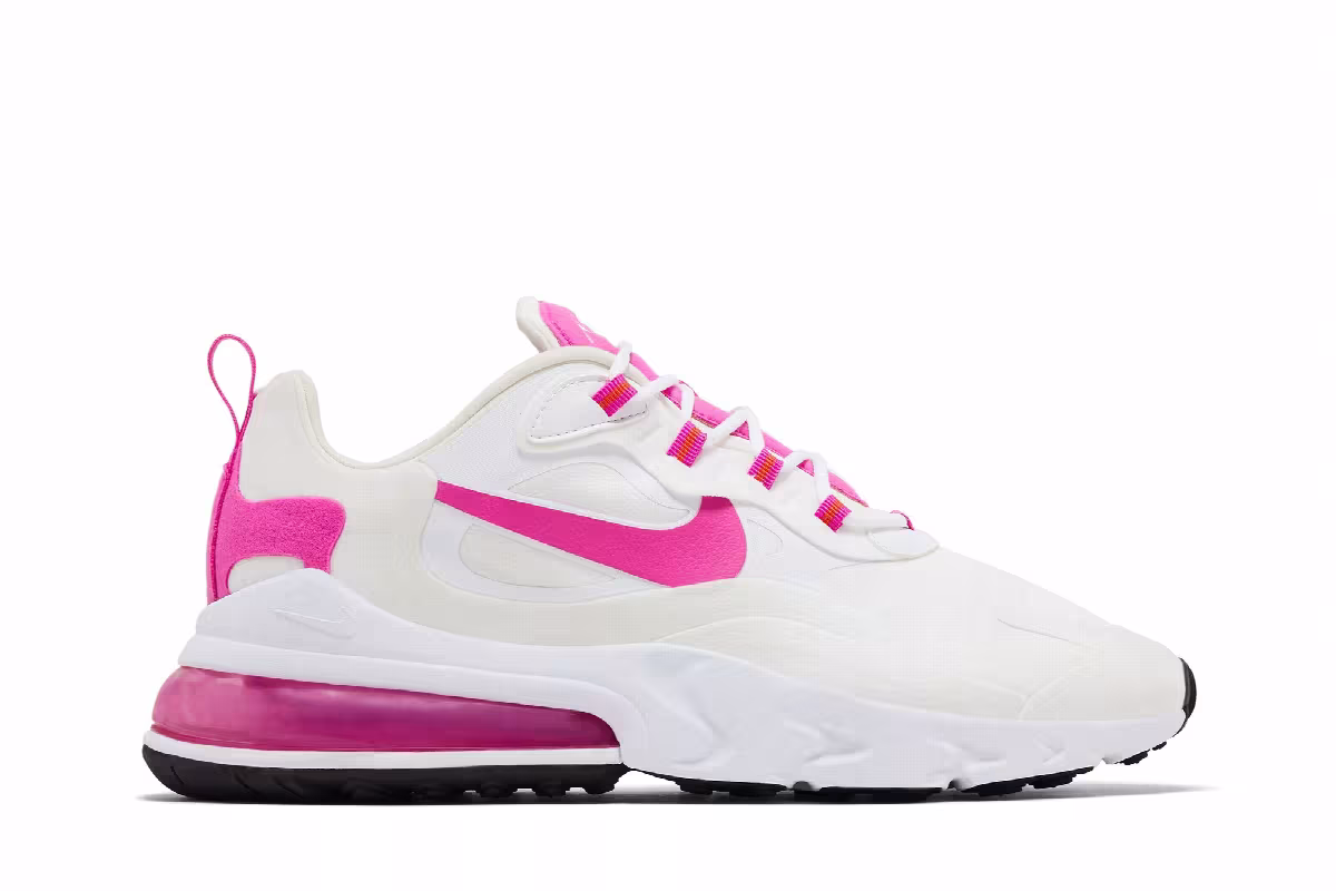 Nike Women's Air Max 270 React Fire Pink, view 2