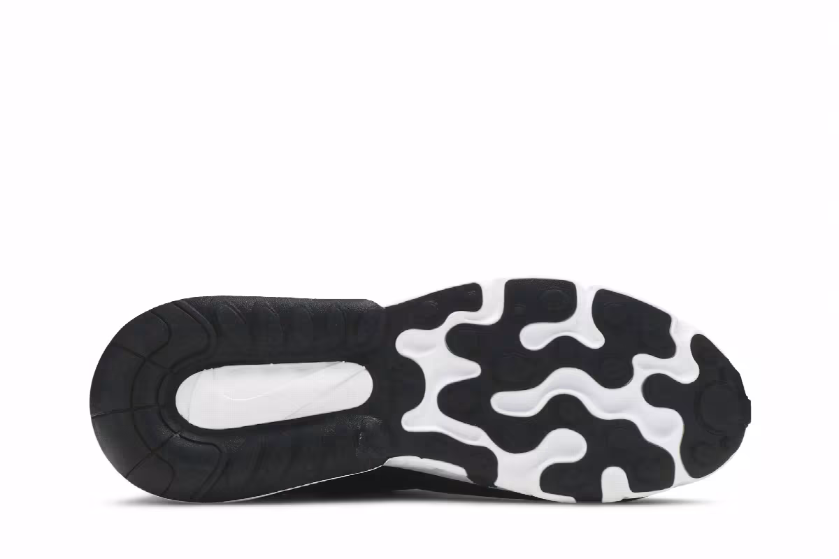 Nike Women's Air Max 270 React Black White, view 5
