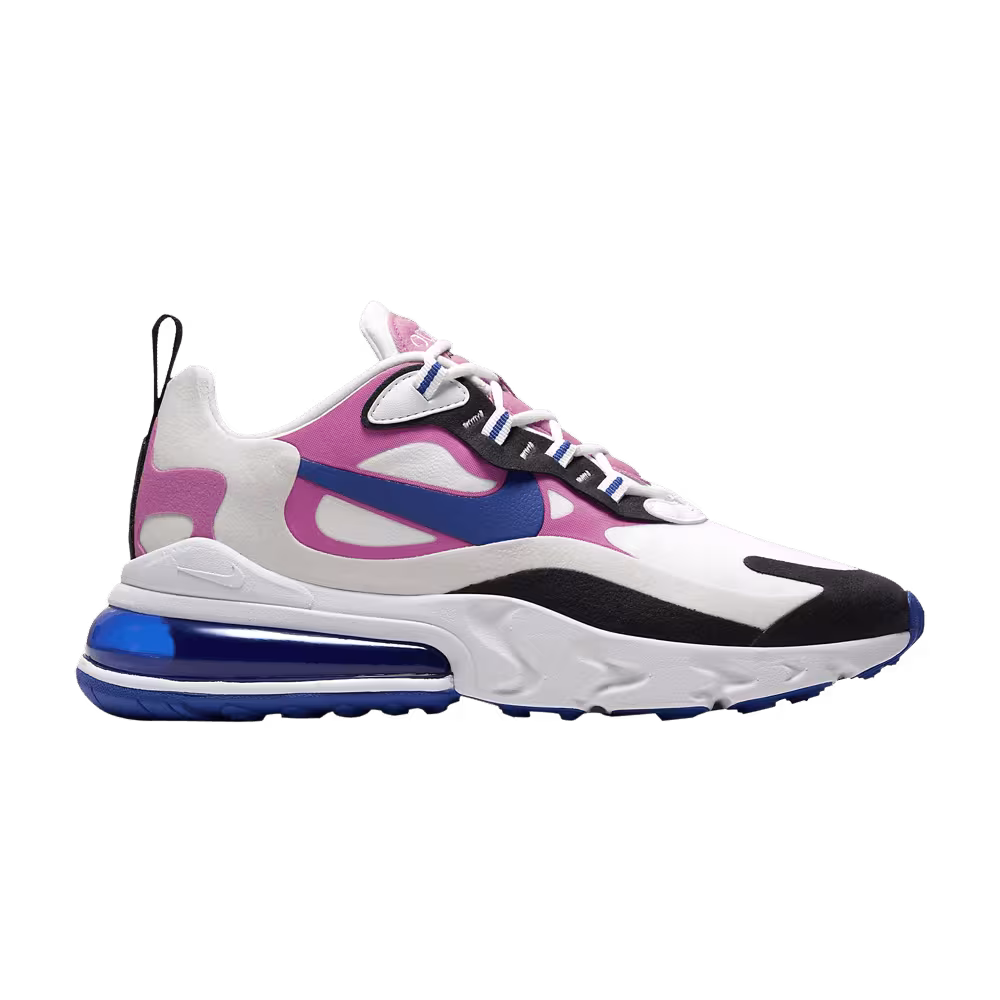 Nike Women's Air Max 270 React White Fuchsia Blue