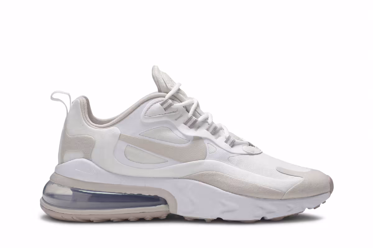 Nike Women's Air Max 270 React Summit White Orewood Brown, view 2