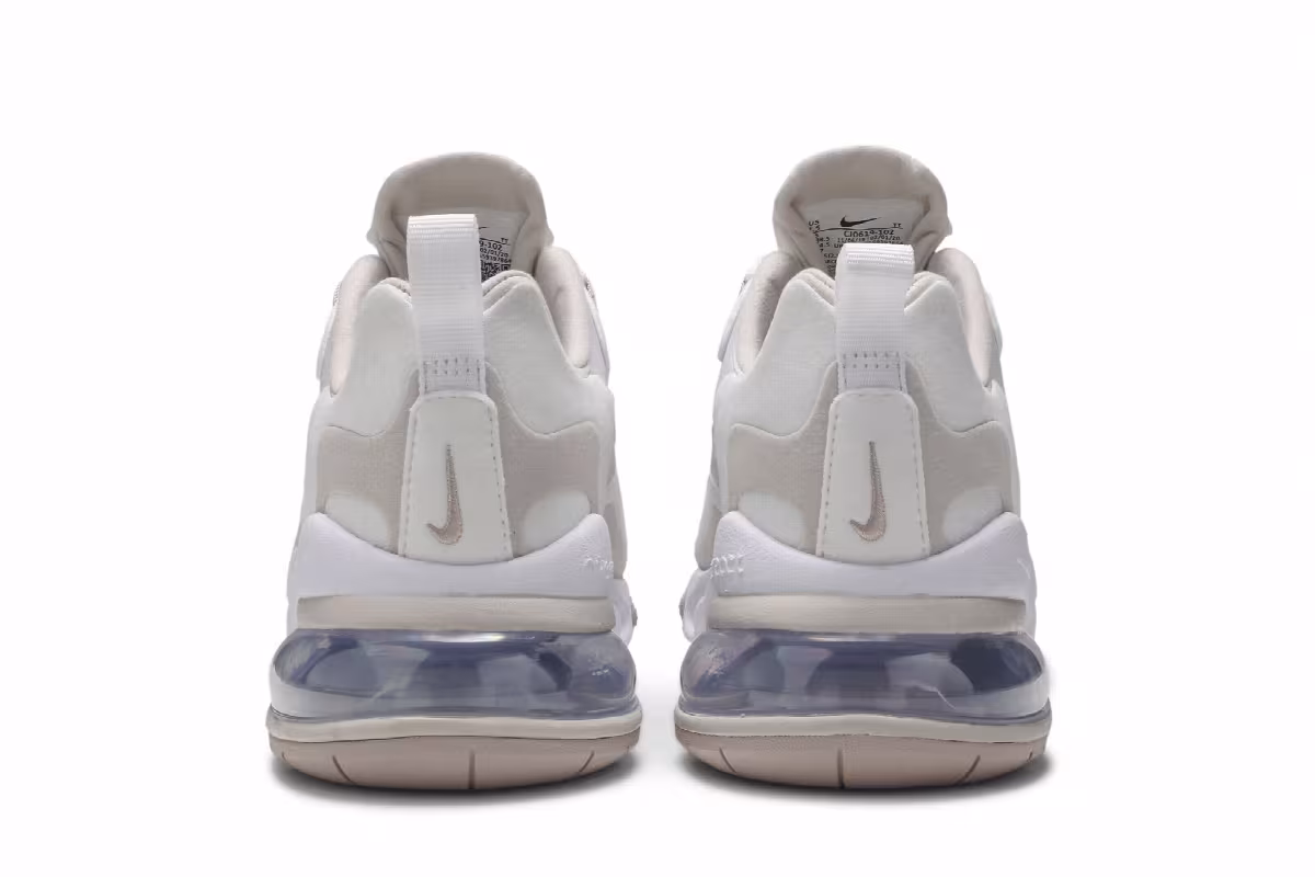 Nike Women's Air Max 270 React Summit White Orewood Brown, view 7