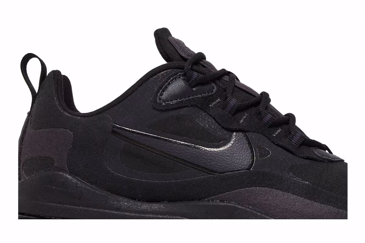 Nike Women's Air Max 270 React Triple Black, view 3