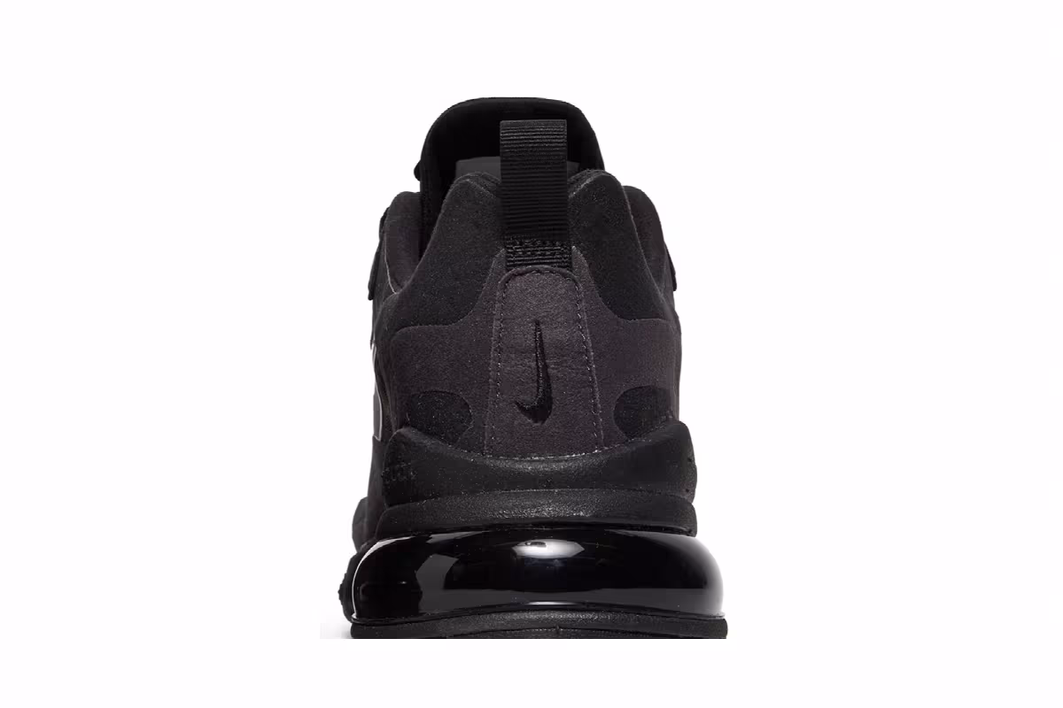 Nike Women's Air Max 270 React Triple Black, view 8