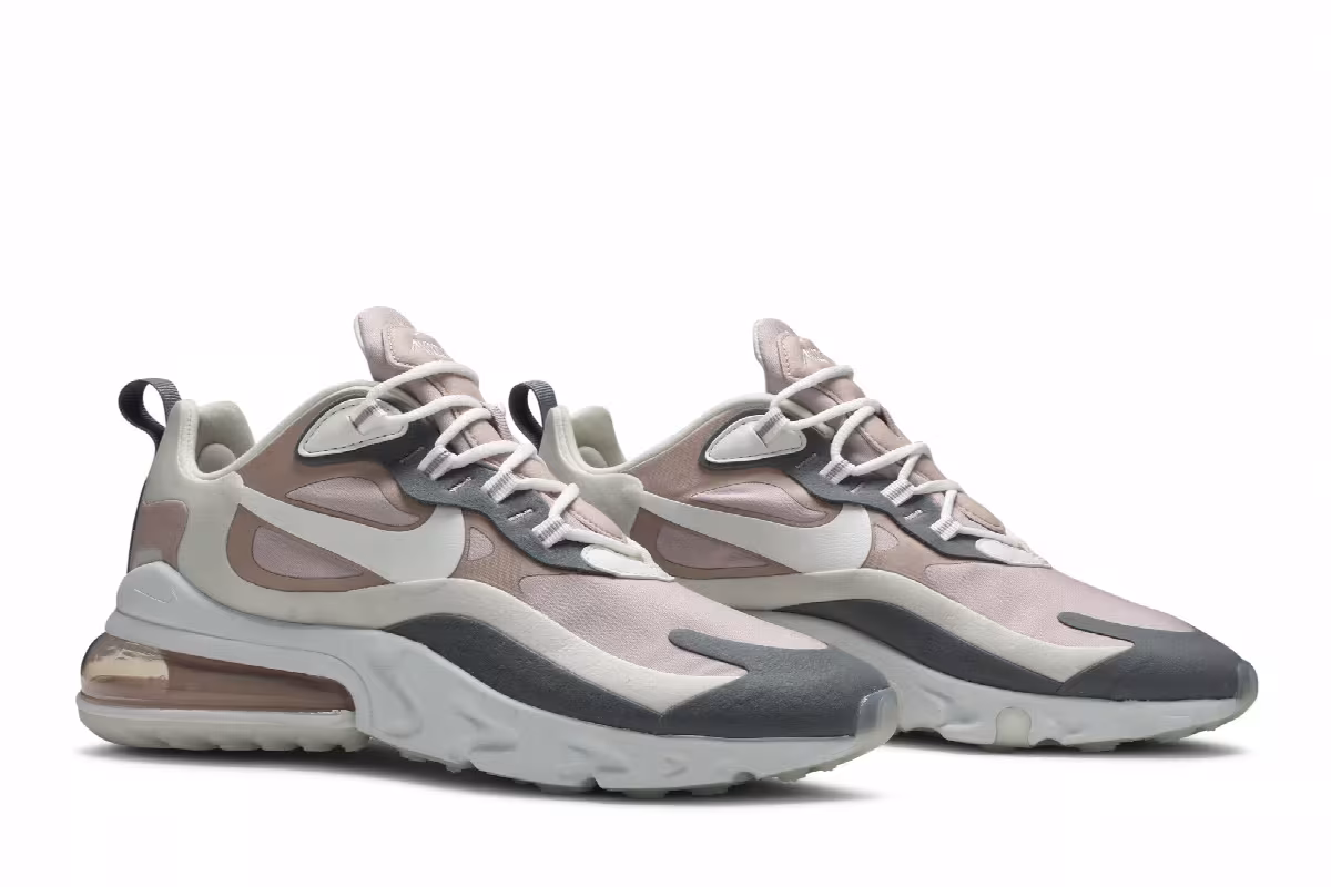 Nike Women's Air Max 270 React Plum Chalk, view 9