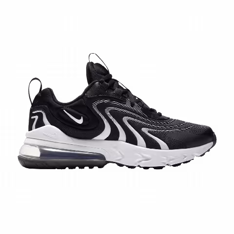Nike Air Max 270 React ENG GS 'Black White'