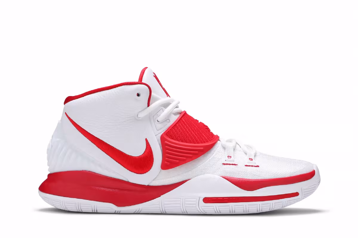 Nike Kyrie 6 TB EP White University Red, view 2
