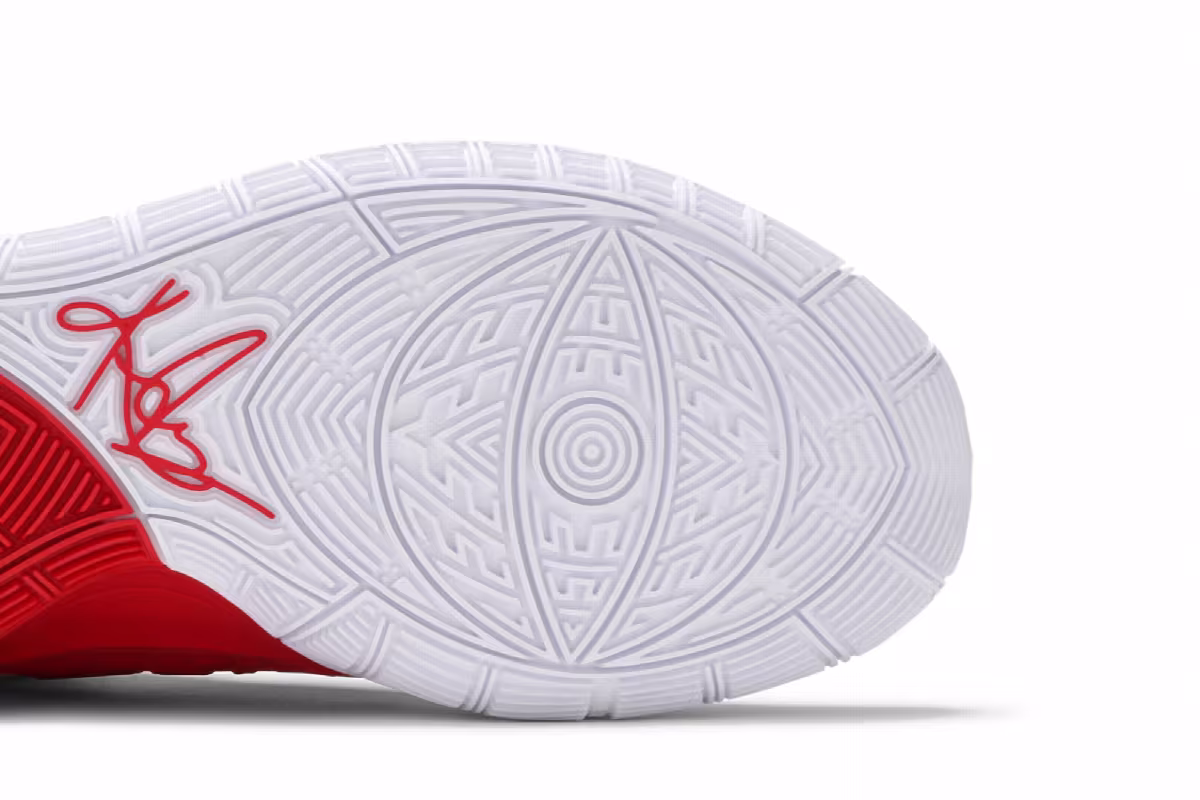 Nike Kyrie 6 TB EP White University Red, view 6