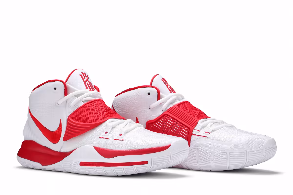 Nike Kyrie 6 TB EP White University Red, view 9
