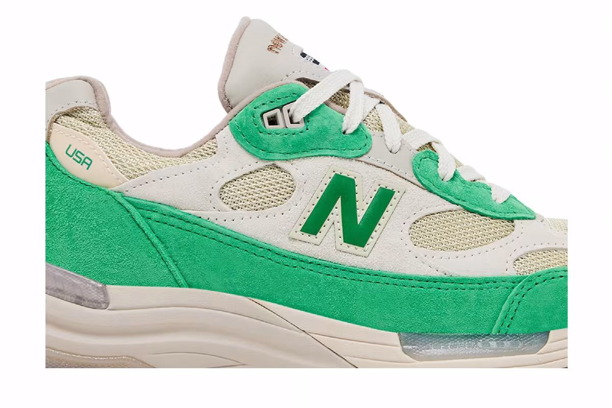 Every Now and Then x New Balance 992 Made in USA Mint Gum, view 3