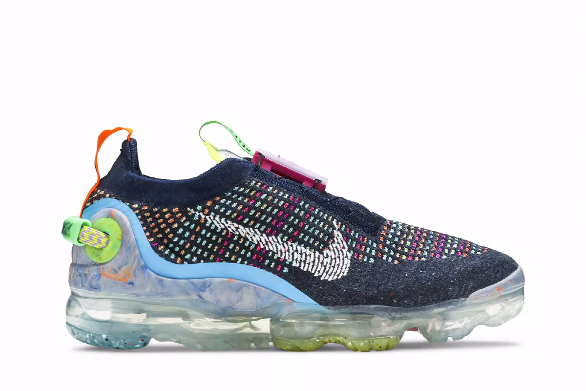 Nike Women's Air VaporMax 2020 Flyknit Deep Royal Blue Multi, view 2