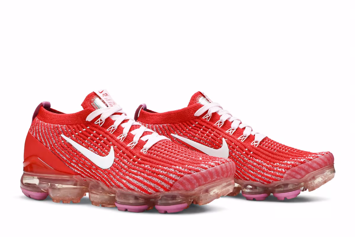 Nike Women's Air VaporMax Flyknit 3 Track Red, view 9