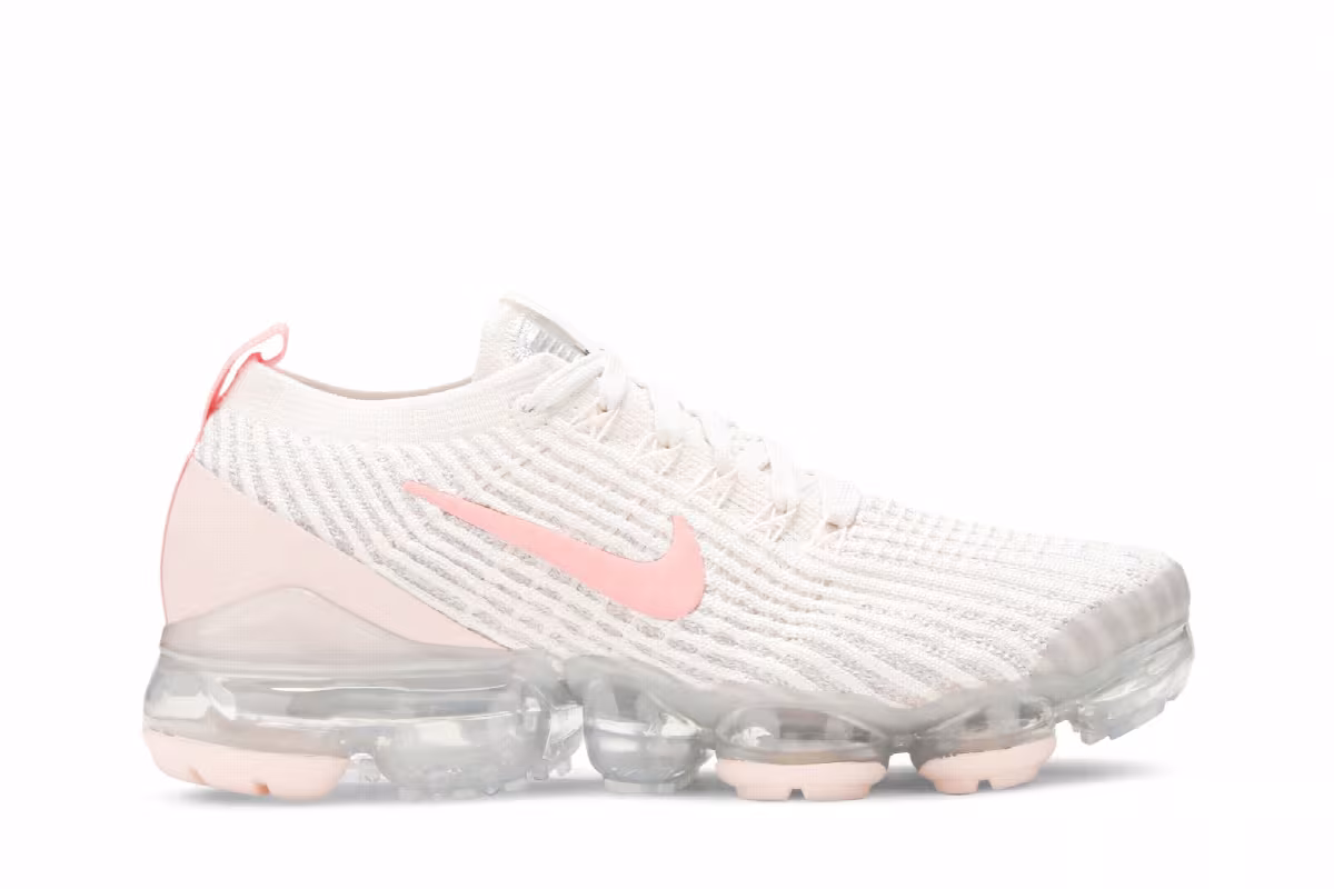 Nike Women's Air VaporMax Flyknit 3 Light Cream Crimson Tint, view 2
