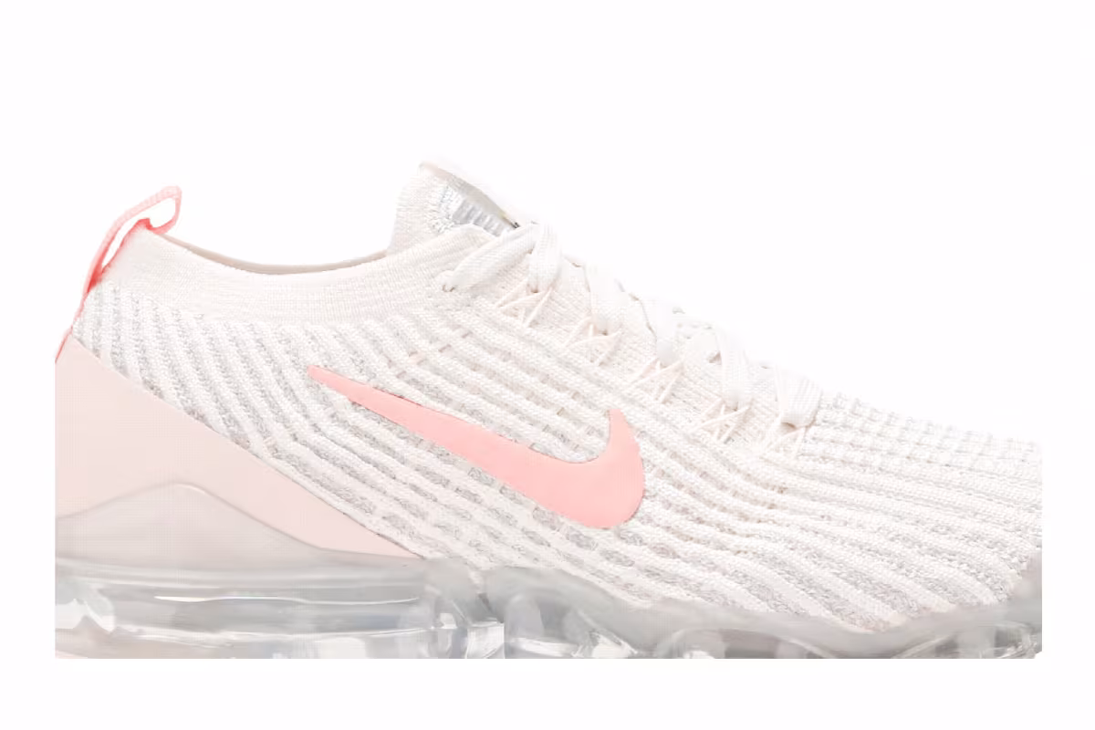 Nike Women's Air VaporMax Flyknit 3 Light Cream Crimson Tint, view 3