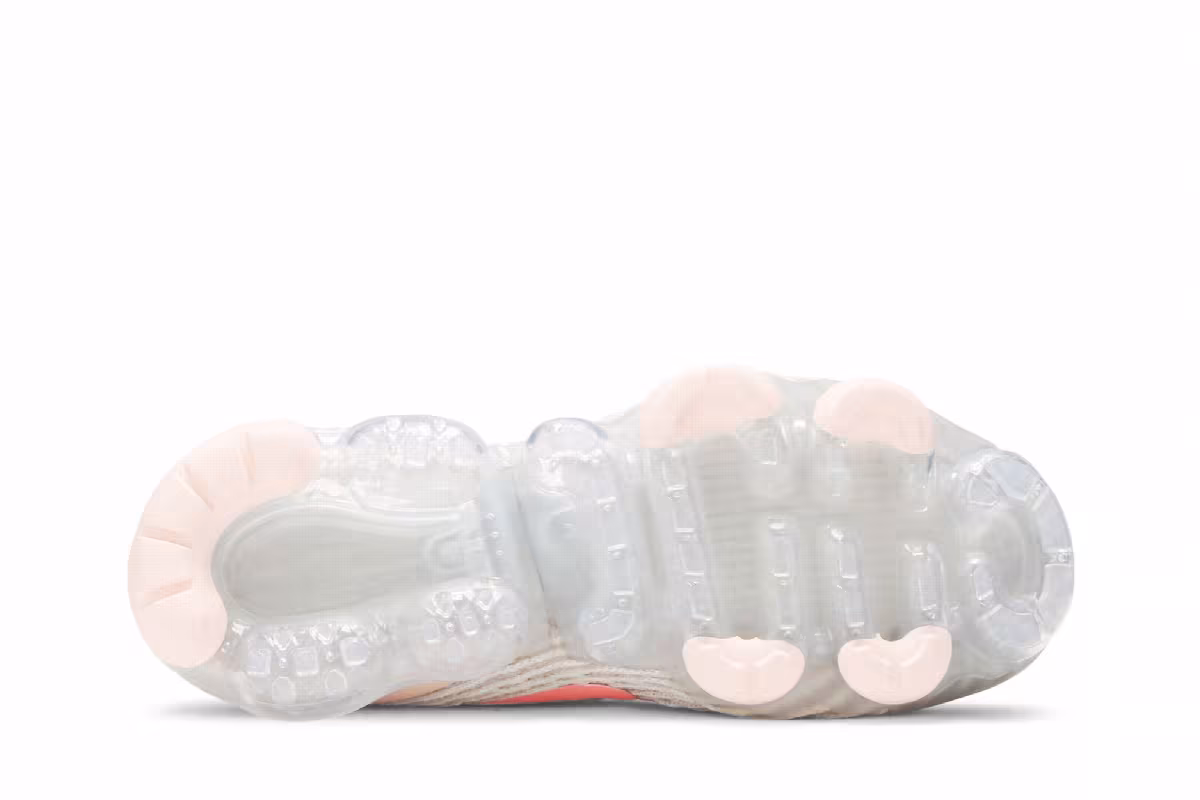 Nike Women's Air VaporMax Flyknit 3 Light Cream Crimson Tint, view 5