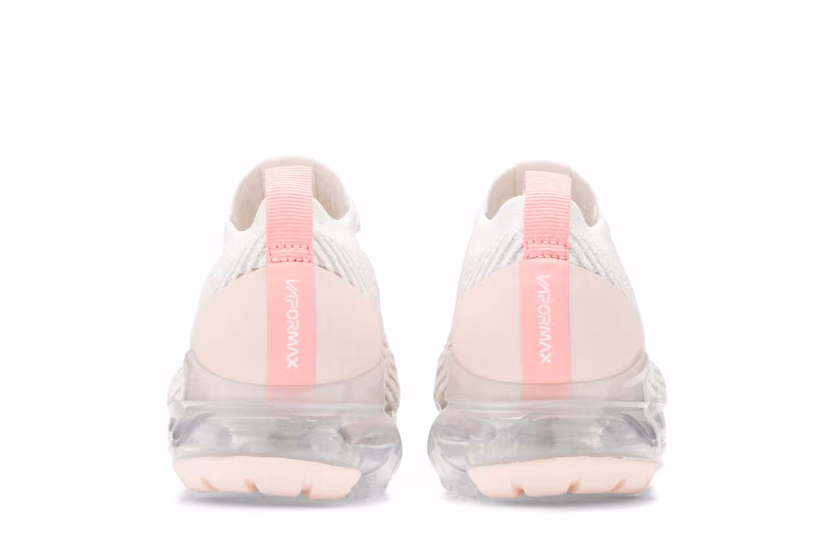 Nike Women's Air VaporMax Flyknit 3 Light Cream Crimson Tint, view 7