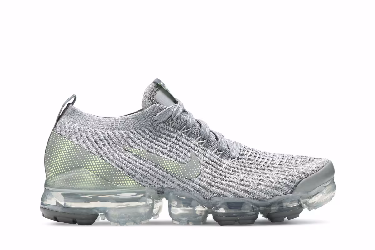 Nike Air VaporMax Flyknit 3 Particle Grey Ghost Green, view 2