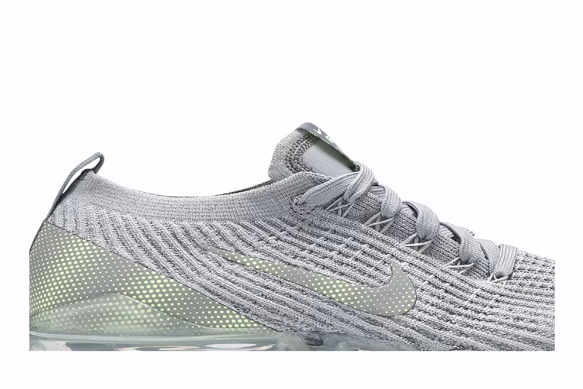 Nike Air VaporMax Flyknit 3 Particle Grey Ghost Green, view 3