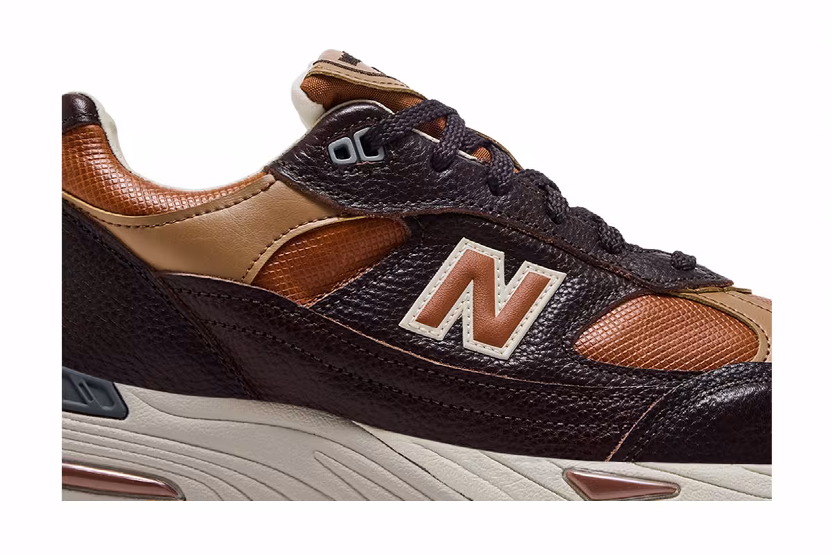 New Balance 991v2 Made In UK Chocolate Plum, view 3