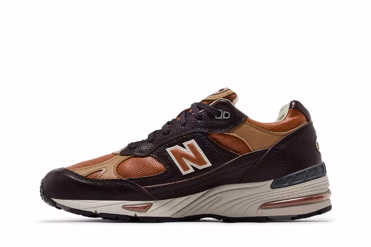New Balance 991v2 Made In UK Chocolate Plum, view 4