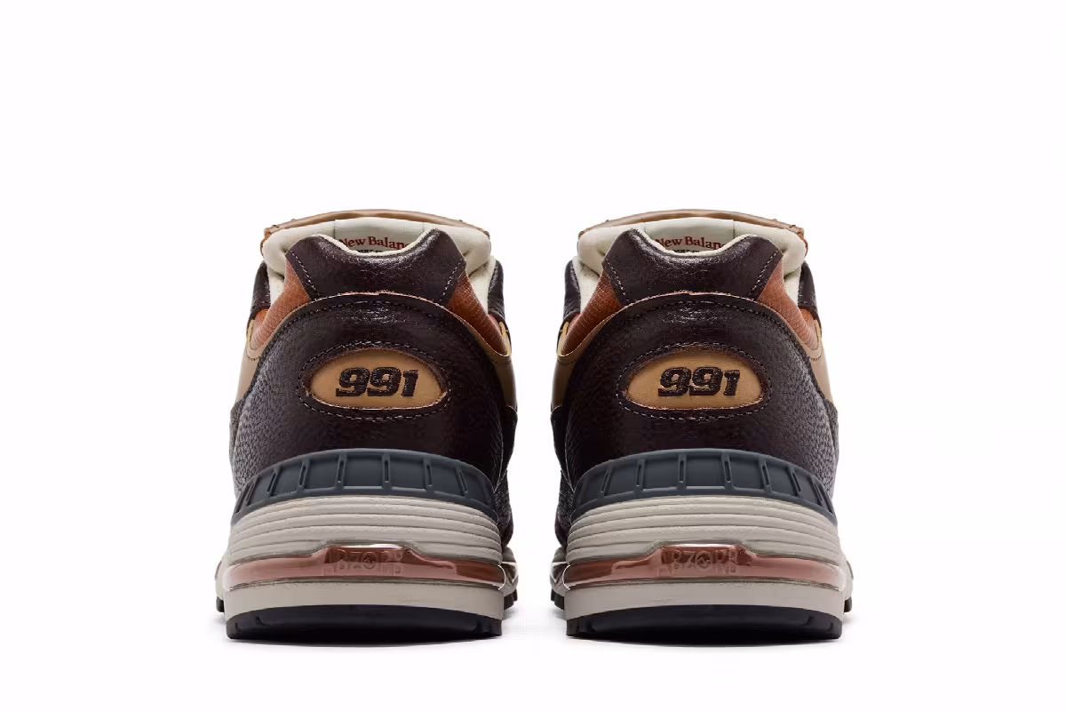 New Balance 991v2 Made In UK Chocolate Plum, view 7