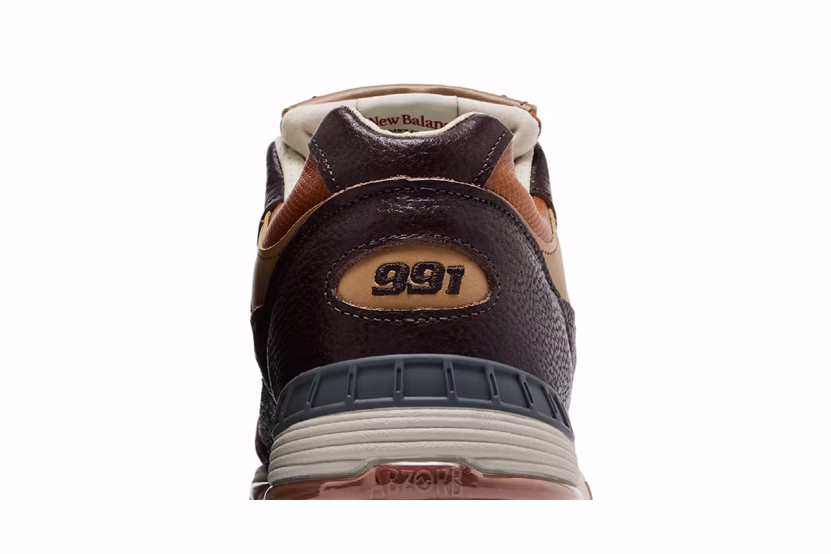 New Balance 991v2 Made In UK Chocolate Plum, view 8