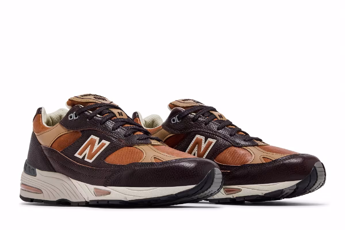 New Balance 991v2 Made In UK Chocolate Plum, view 9