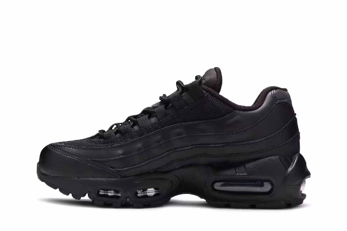 Nike Air Max 95 Recraft GS Triple Black, view 4
