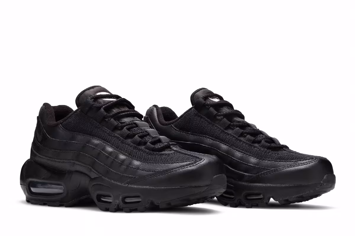 Nike Air Max 95 Recraft GS Triple Black, view 9