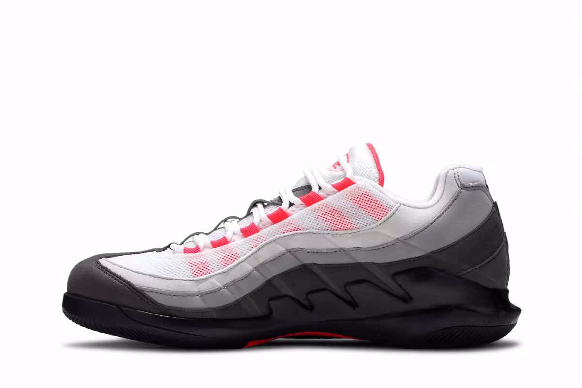 NikeCourt Zoom Vapor X Air Max 95 Solar Red, view 4