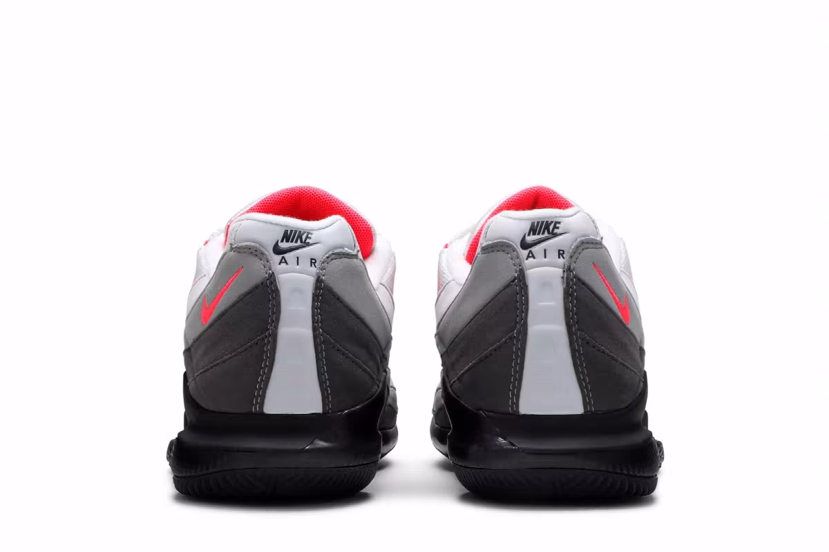NikeCourt Zoom Vapor X Air Max 95 Solar Red, view 7