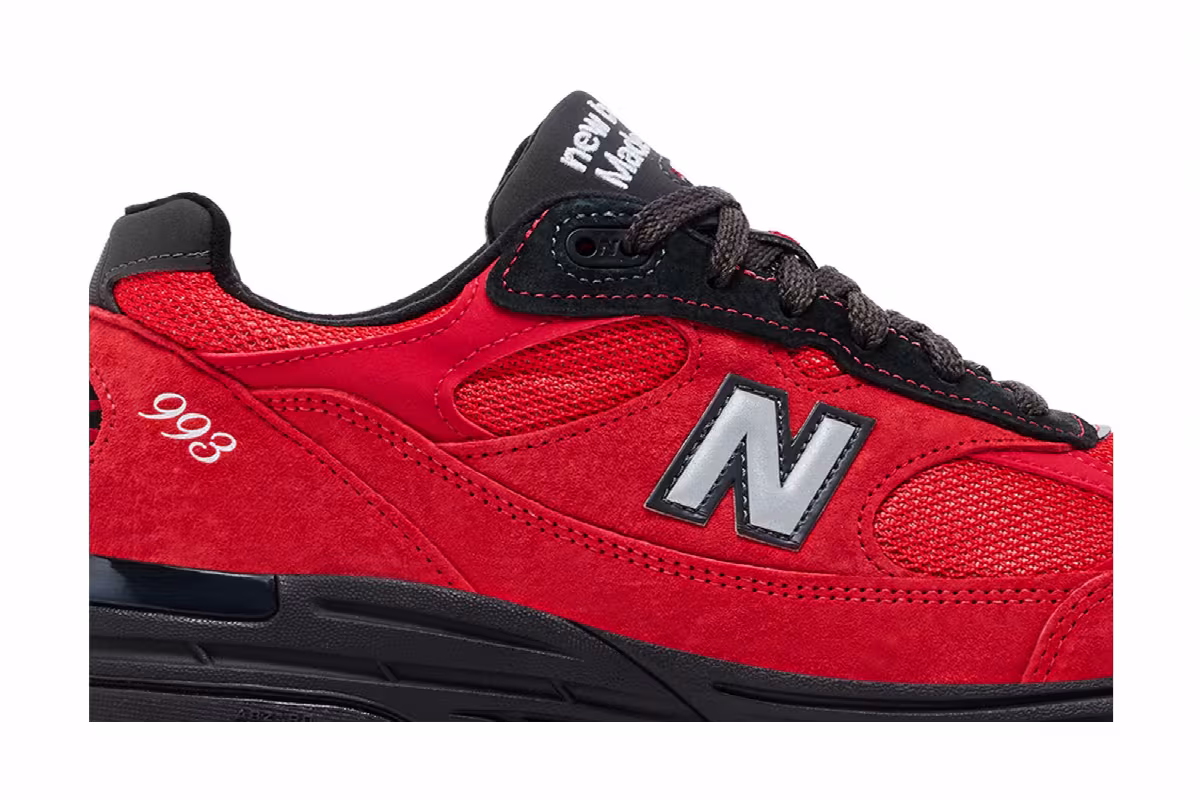 New Balance 993 MiUSA Red Black, view 3