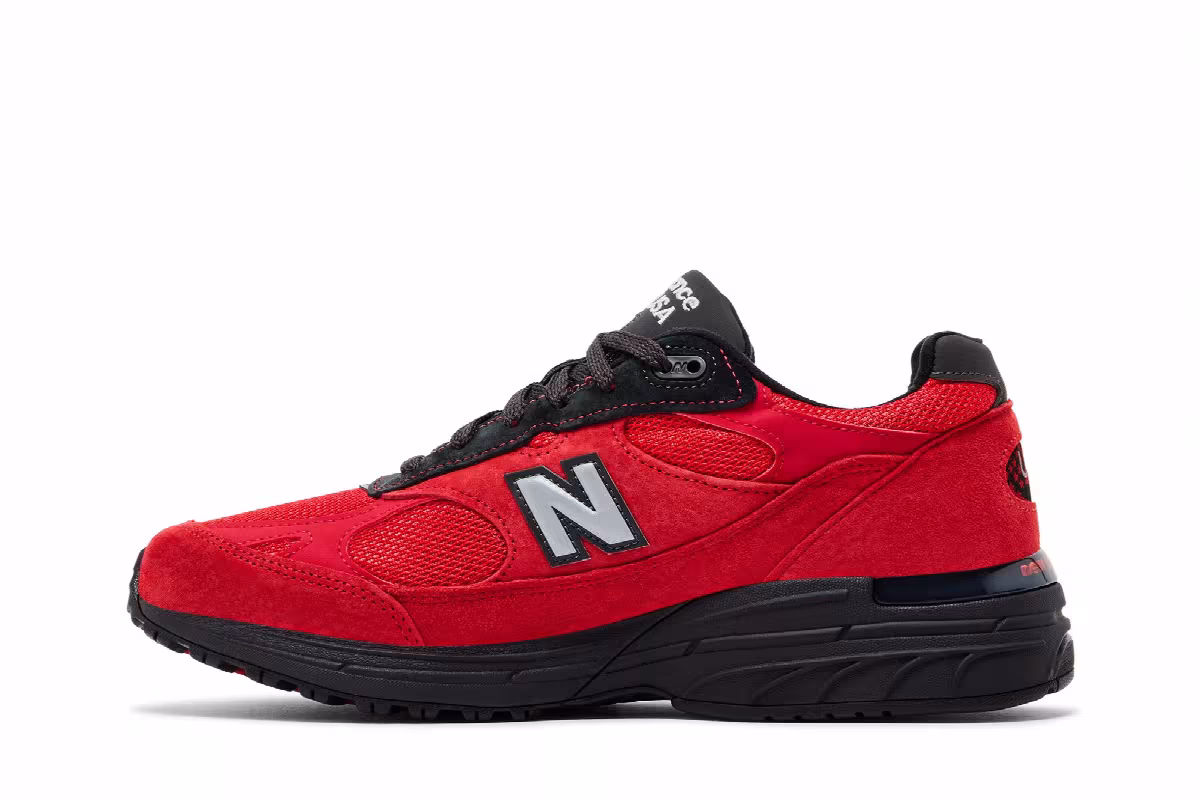 New Balance 993 MiUSA Red Black, view 4