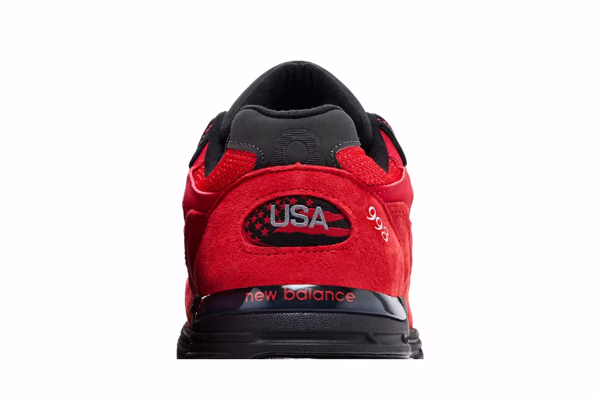 New Balance 993 MiUSA Red Black, view 8
