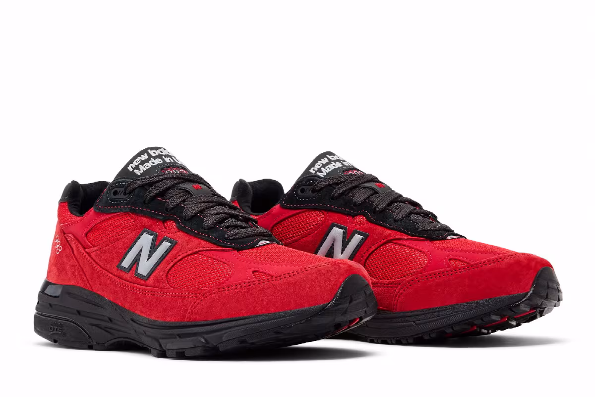New Balance 993 MiUSA Red Black, view 9