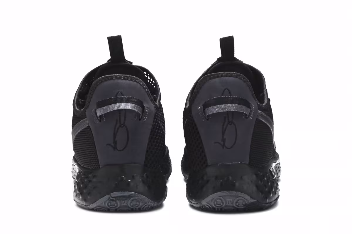 Nike PG 4 Triple Black, view 7