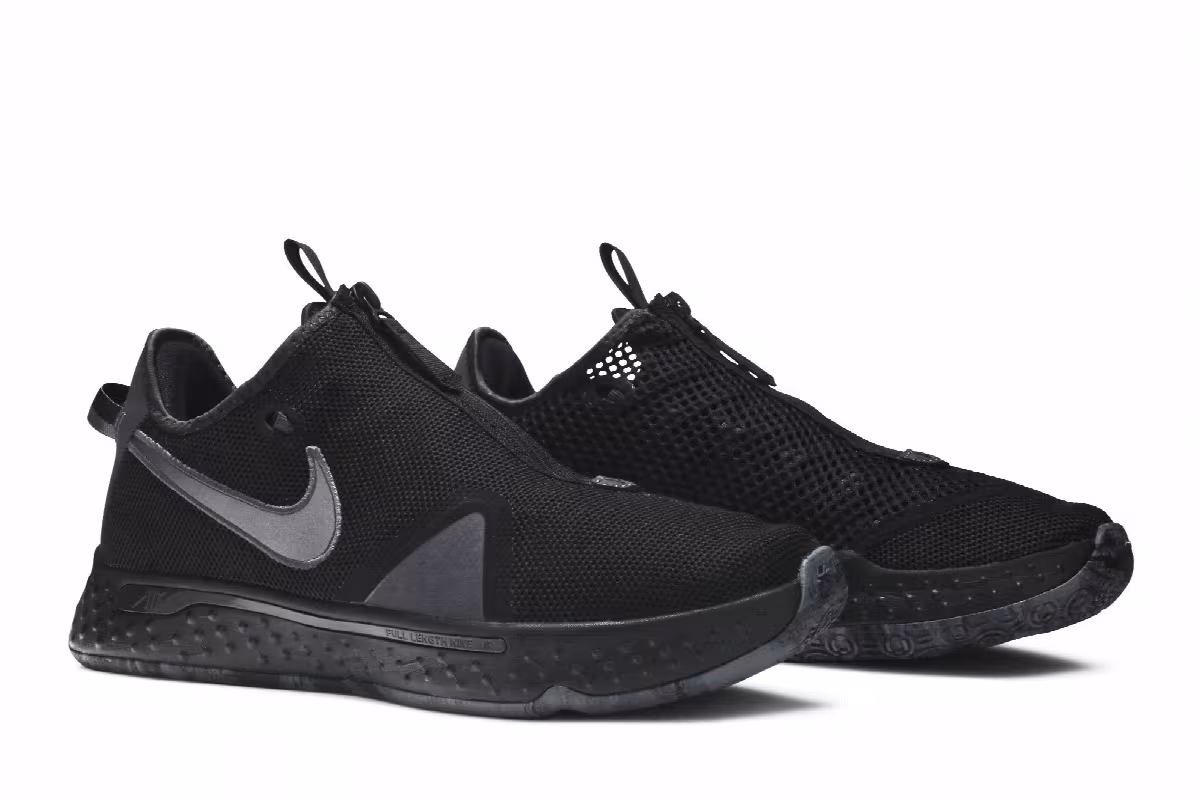 Nike PG 4 Triple Black, view 9