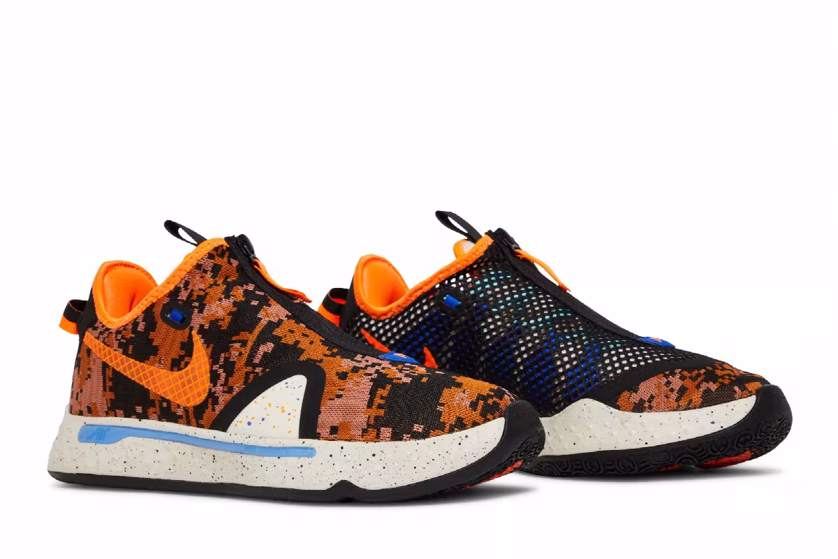 Nike PG 4 EP Digi Camo - Total Orange, view 9