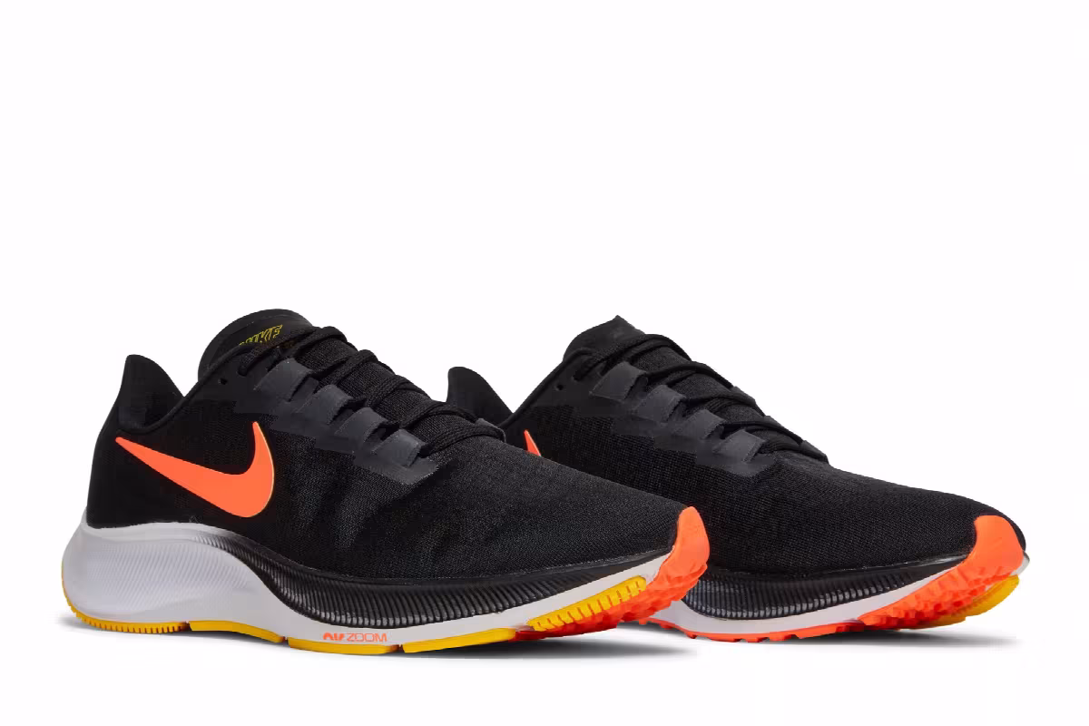 Nike Air Zoom Pegasus 37 Black Bright Mango, view 9