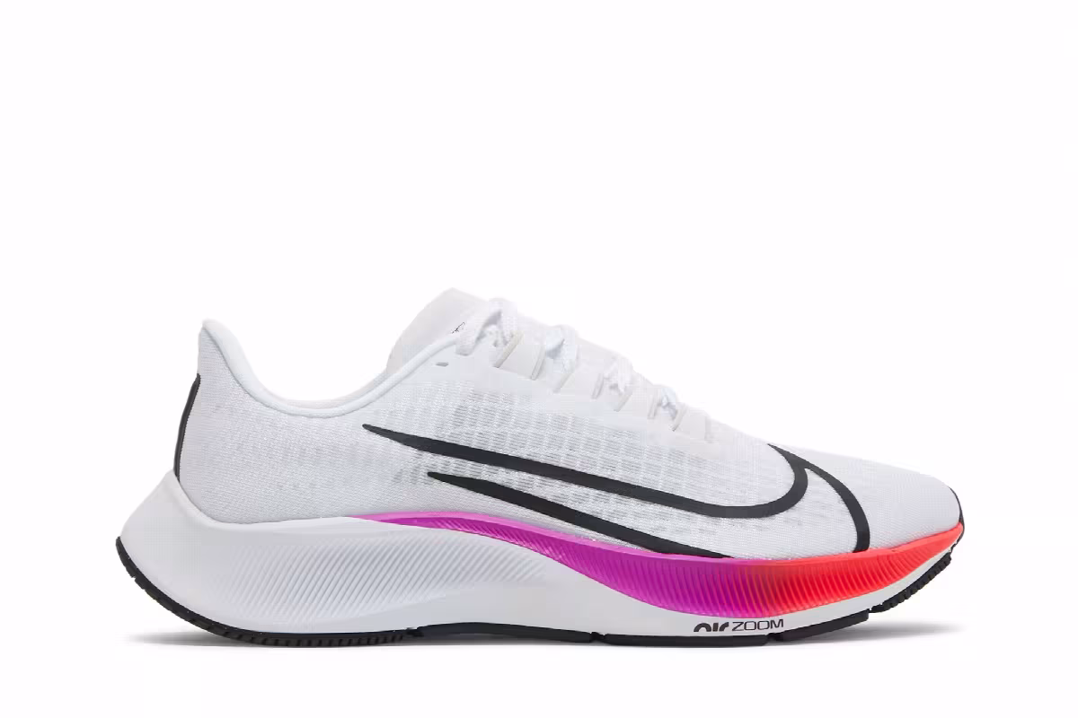 Nike Women's Air Zoom Pegasus 37 White Multi-Color, view 2