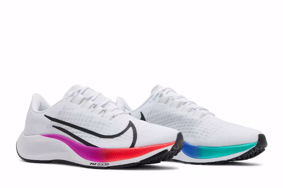 Nike Women's Air Zoom Pegasus 37 White Multi-Color, view 9