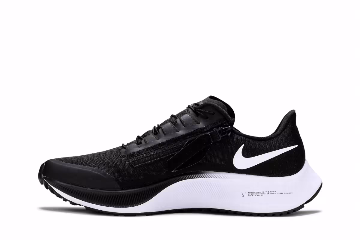 Nike Air Zoom Pegasus 37 FlyEase Black White, view 4