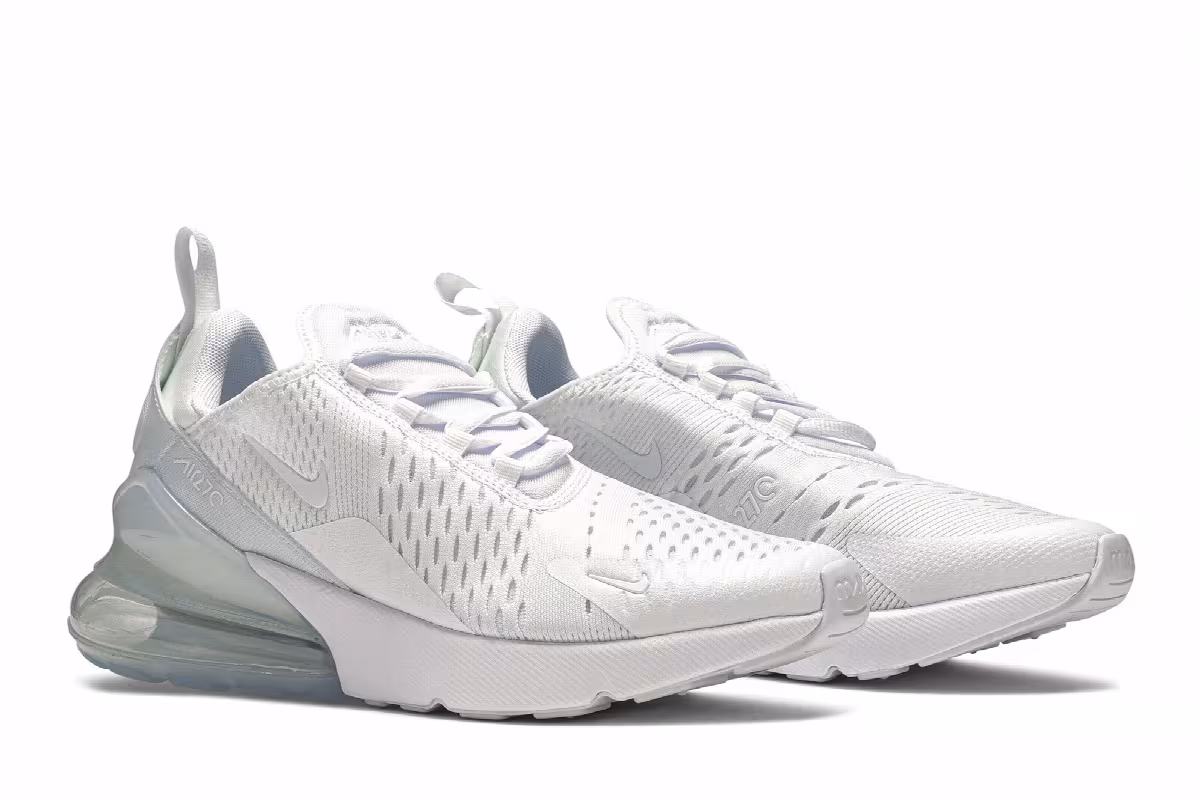 Nike Air Max 270 GS White Silver, view 9